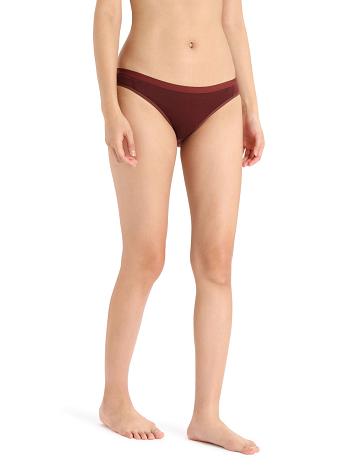 Women's Icebreaker Merino Siren Bikini Briefs Underwear Espresso | CA 1230ILHS